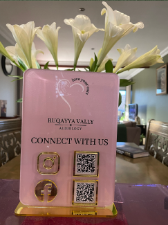 Social Media Plaque with QR Codes 2